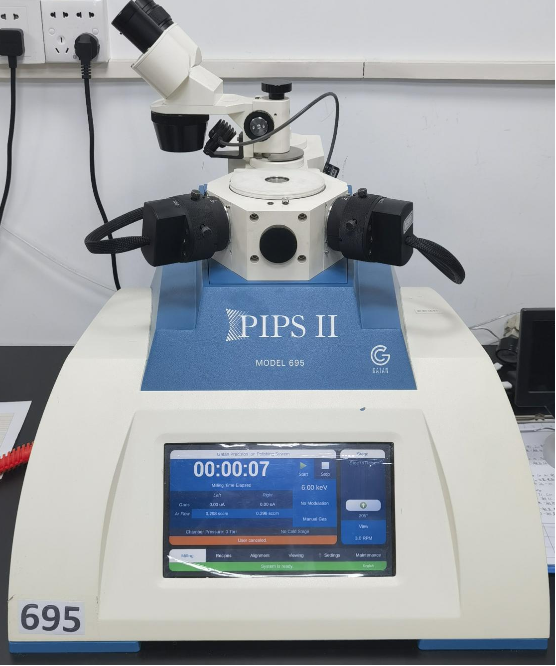 Ion thinning instrument